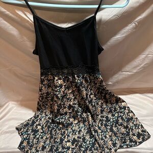 SHEIN Black Floral Mini Dress